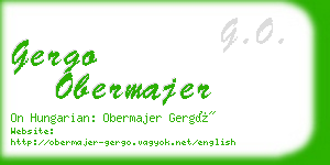 gergo obermajer business card